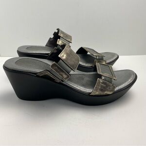 Naot Treasure Sandals Sz 40 Pewter & Bronze